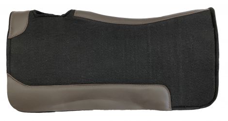 31"L x 29"W x 3/4" thick black felt saddle pad
